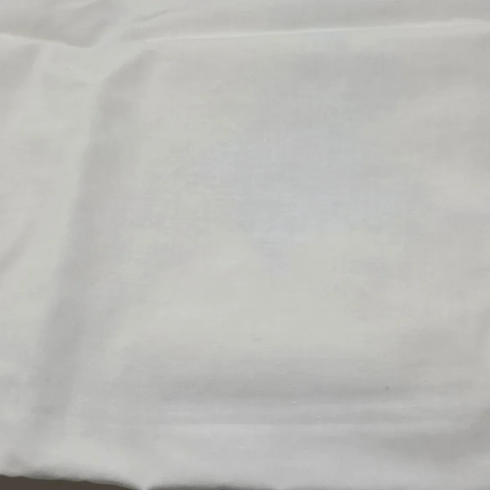 Vintage Hand‎ Embroidered Pillowcases 90s White Floral Pansy Cottagecore 2pc Set